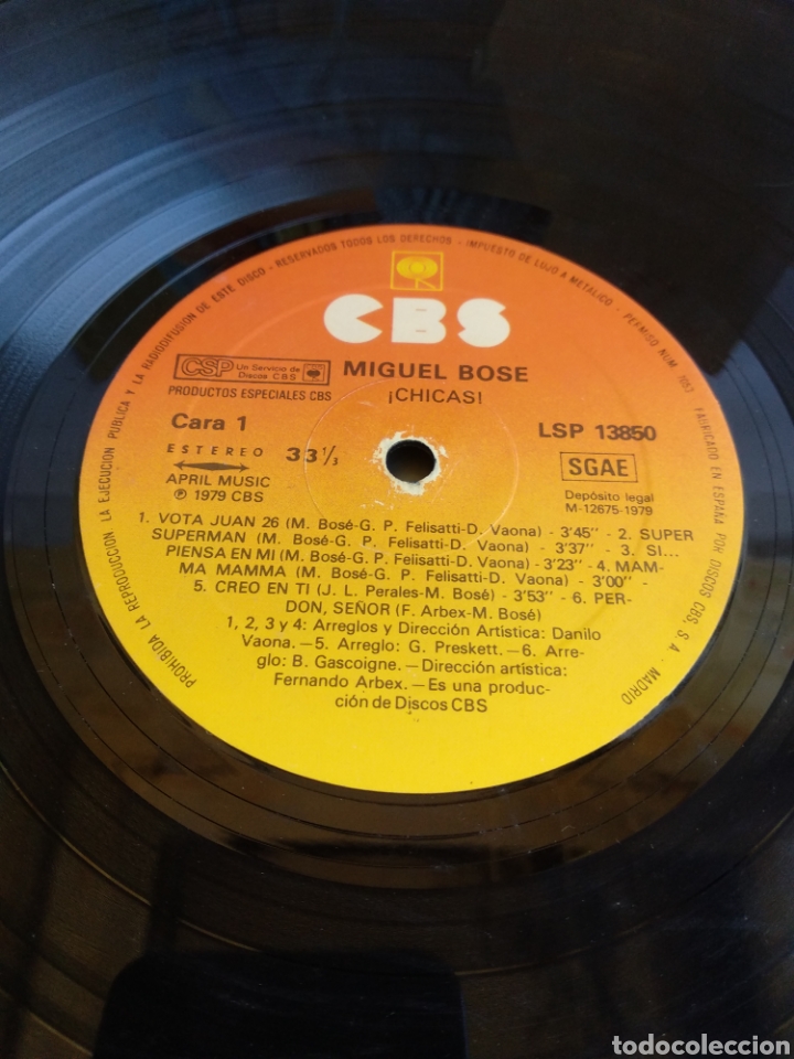 Discos de vinilo: MIGUEL BOSE. SPAIN. CBS. 1974. LA.2 - Foto 4