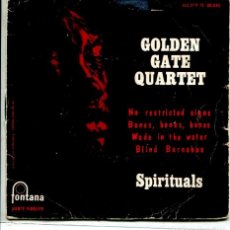 Discos de vinilo: GOLDEN GATE QUARTET / NO RESTRICTED SIGNS + 3 (EP FONTANA FRANCES). Lote 349386539