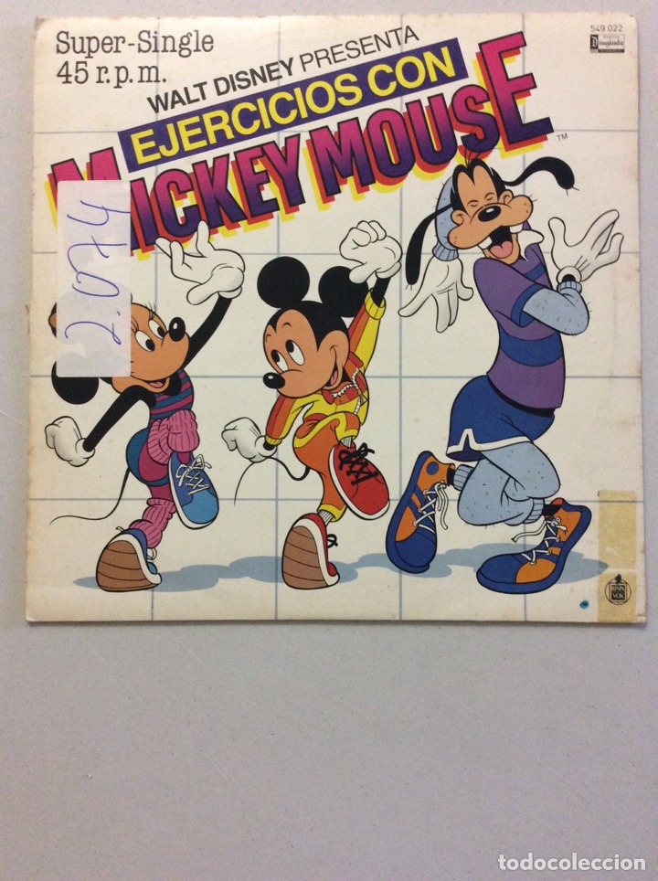 Discos de vinilo: Walt Disney presenta ejercicios con Mickey Mouse. - Foto 1