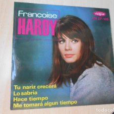 Discos de vinilo: FRANÇOISE HARDY, EP, TU NARIZ CRECERÁ + 3, AÑO 1.963. Lote 349500464