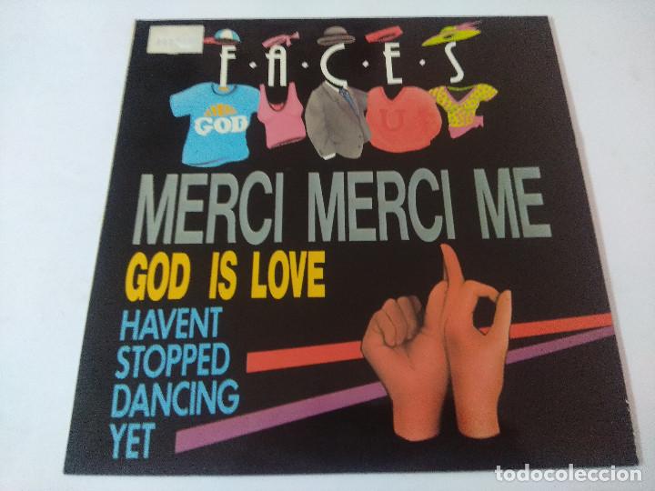 Discos de vinilo: FACES /MERCI MERCI ME/VINILO MAXI. - Foto 1