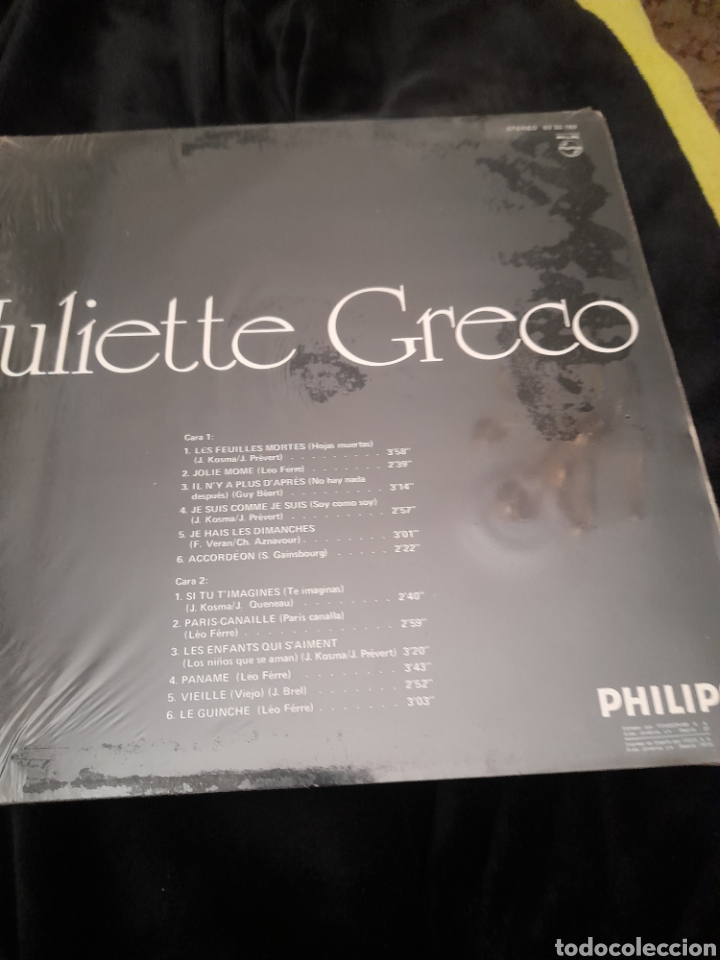 Discos de vinilo: Vinilo de Juliette Greco, Disco de oro - Foto 2