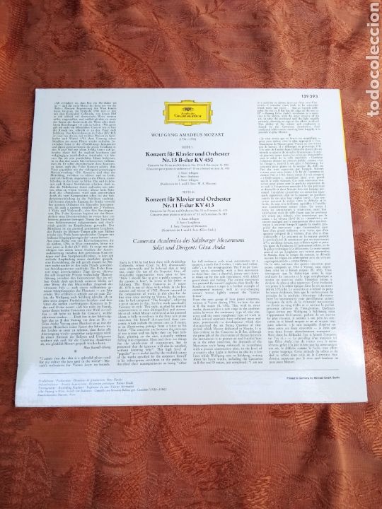 Discos de vinilo: MOZART,CONCIERTOS DE PANO - Foto 2