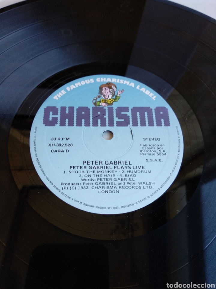 Discos de vinilo: *PETER GABRIEL. PLAYS LIVE. SPAIN. CHARISMA. 1983. LA.4 - Foto 5