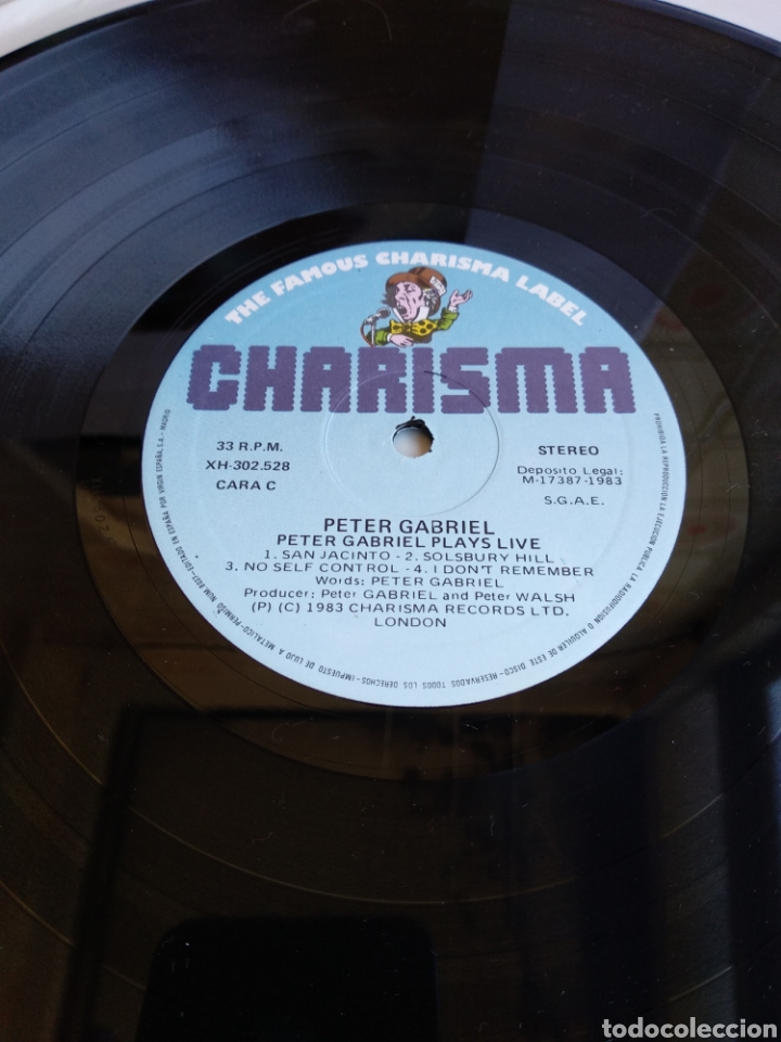 Discos de vinilo: *PETER GABRIEL. PLAYS LIVE. SPAIN. CHARISMA. 1983. LA.4 - Foto 3