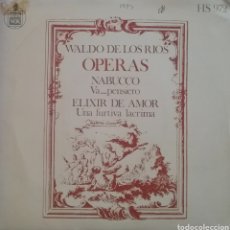 Discos de vinilo: WALDO DE LOS RÍOS. OPERAS. SINGLE. SELLO HISPAVOX. EDITADO EN ESPAÑA. AÑO 1973. Lote 349726849