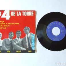 Discos de vinilo: SINGLE EP VINILO LOS 4 DE LA TORRE MAMITA ESPAÑOLA ABANICAME SIGUE SIGUE SILUETAS 1965. Lote 349741859