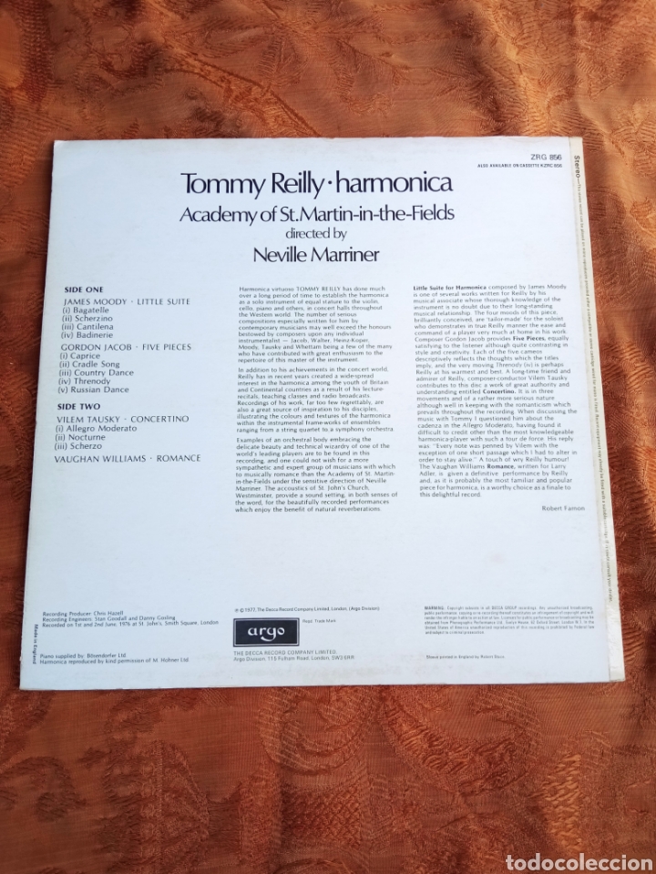 Discos de vinilo: TOMMY REILLY. ARMONICA - Foto 2