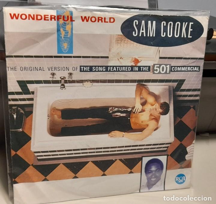 Discos de vinilo: SG SAM COOKE : WONDERFUL WORLD - Foto 1