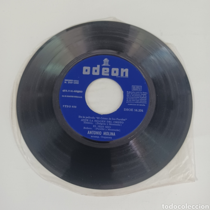 Discos de vinilo: ANTONIO MOLINA - EL CRISTO DE LOS FAROLES 1958 EMI ODEON - Foto 3