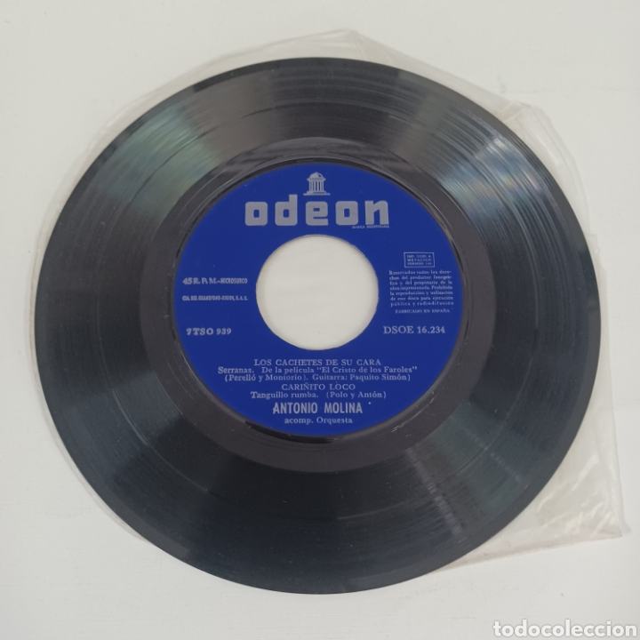 Discos de vinilo: ANTONIO MOLINA - EL CRISTO DE LOS FAROLES 1958 EMI ODEON - Foto 4