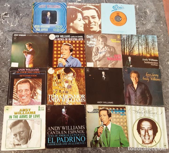Discos de vinilo: Lote de 15 singles originales Andy williams - Foto 1