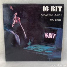 Discos de vinilo: MAXI SINGLE 16 BIT - CHANGING MINDS - ESPAÑA - AÑO 1987. Lote 350047944