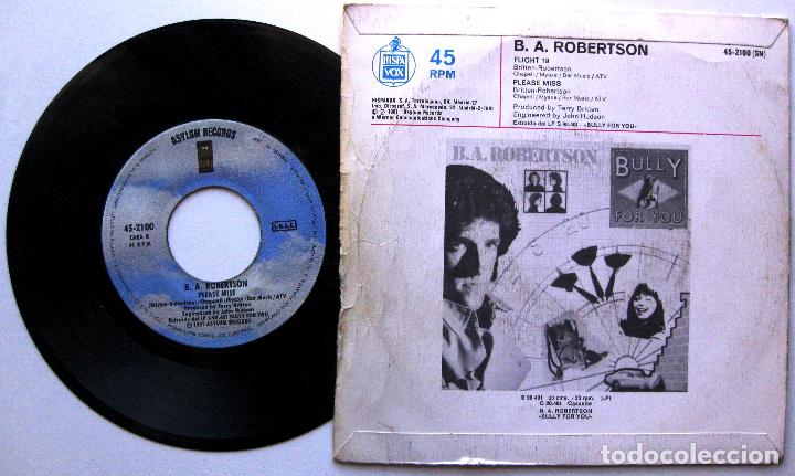 Discos de vinilo: B. A. Robertson - Flight 19 - Single Hispavox 1981 BPY - Foto 2