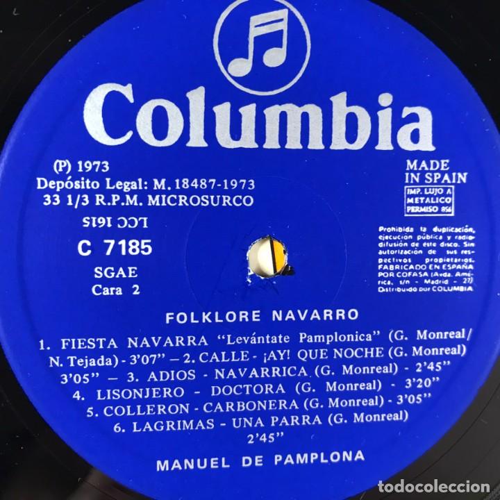 Discos de vinilo: FOLKLORE NAVARRO - LOS IRU&Ntilde;A KO/MANUEL DE PAMPLONA - Foto 6