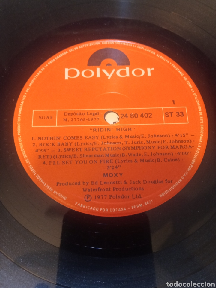 Discos de vinilo: Moxy - Ridin High Vinilo Lp - Foto 3