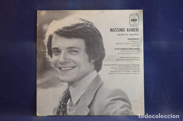Discos de vinilo: MASSIMO RANIERI - CANTA EN ESPA&Ntilde;OL IMAGINATE - SINGLE - Foto 2
