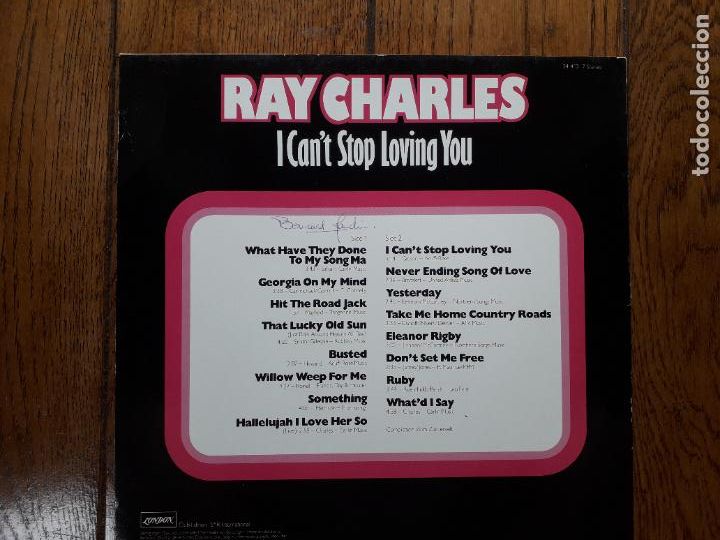 Discos de vinilo: Ray Charles - i cant stop loving you - Foto 3
