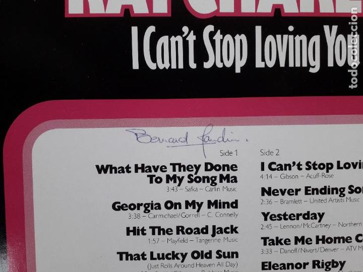 Discos de vinilo: Ray Charles - i cant stop loving you - Foto 4