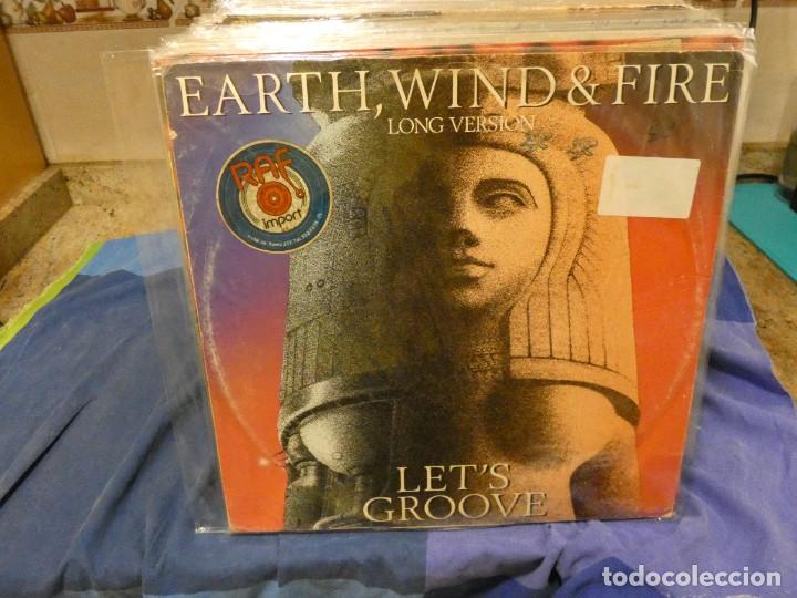 Discos de vinilo: EXPRO MAXISINGLE ESTADO ACEPTABLE EARTH WIND & FIRE LETS GROOVE VERSION LARGA - Foto 1