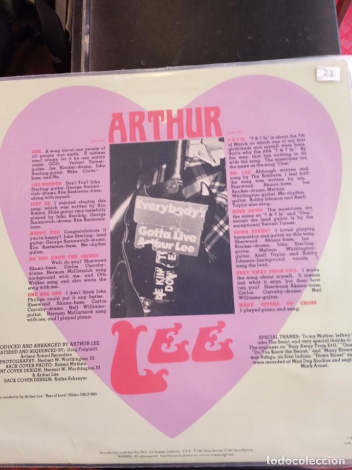 Discos de vinilo: ARTHUR LEE- ARTHUR LEE. 1981 LP - Foto 2
