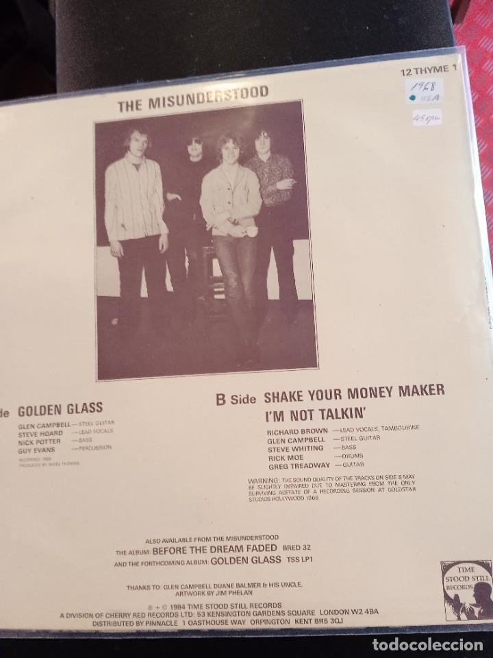 Discos de vinilo: THE MISUNDERSTOOD- GOLDEN GLASS. MAXISINGLE. - Foto 2