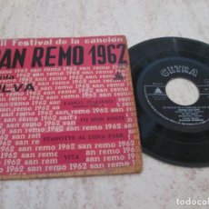 Discos de vinilo: MILVA - XII FESTIVAL DE LA CANCIÓN SAN REMO 1962. EP 4 SONGS, 7” 1962 SPANISH ED. BUEN ESTADO. Lote 350207259