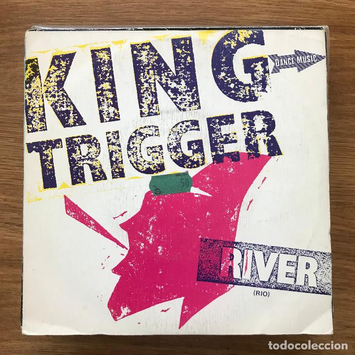 Discos de vinilo: KING TRIGGER - RIVER / PUSH OR SLIDE - SINGLE RCA 1982 - Foto 1