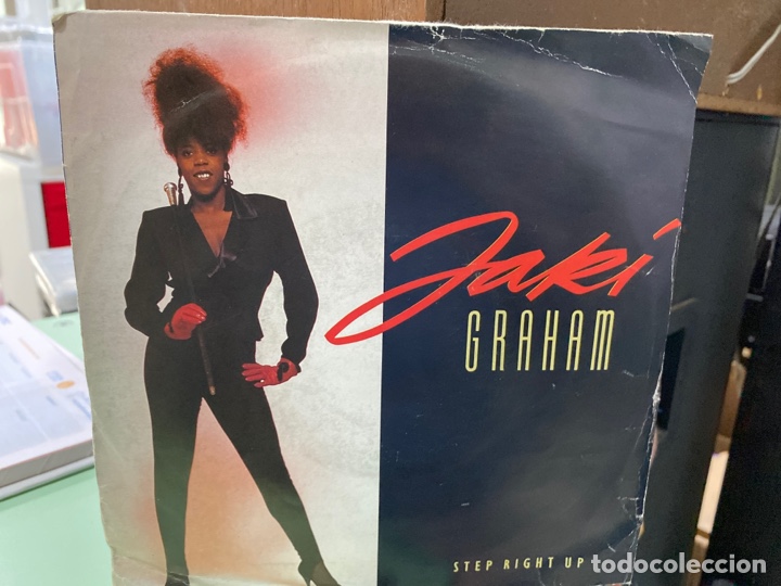 Discos de vinilo: Jaki Graham - Step Right Up (7&rdquo;, Single) Edici&oacute;n UK - Foto 1