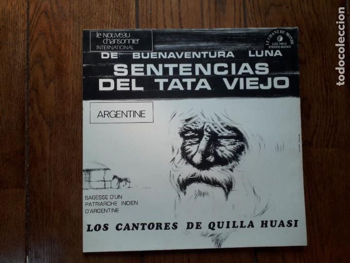 Disques de vinyle: Los cantores de Quilla Huasi - sentencias del tata viejo - de Buenaventura Luna