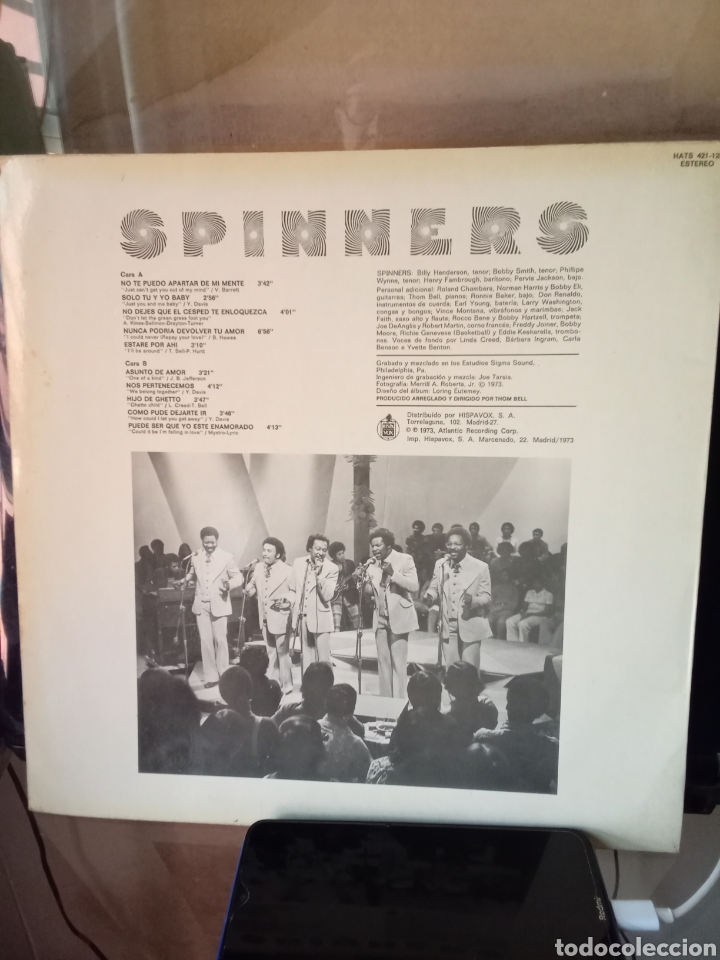 Discos de vinilo: SPINNERS 1973 Original ATLANTIC .Copia Spain Hispavox - Foto 2