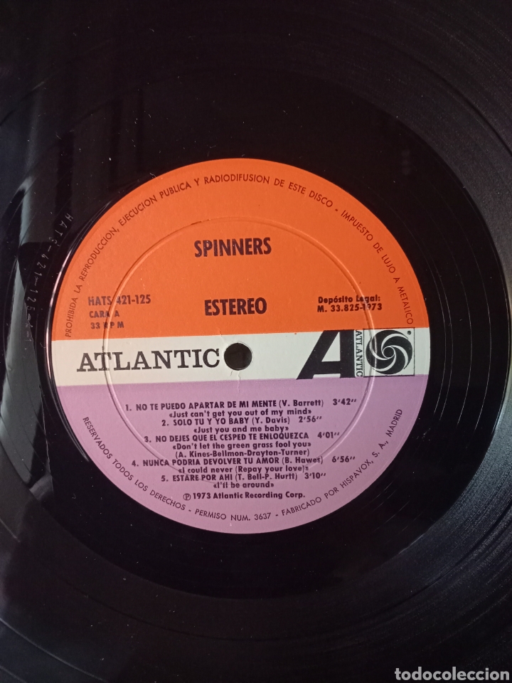 Discos de vinilo: SPINNERS 1973 Original ATLANTIC .Copia Spain Hispavox - Foto 3
