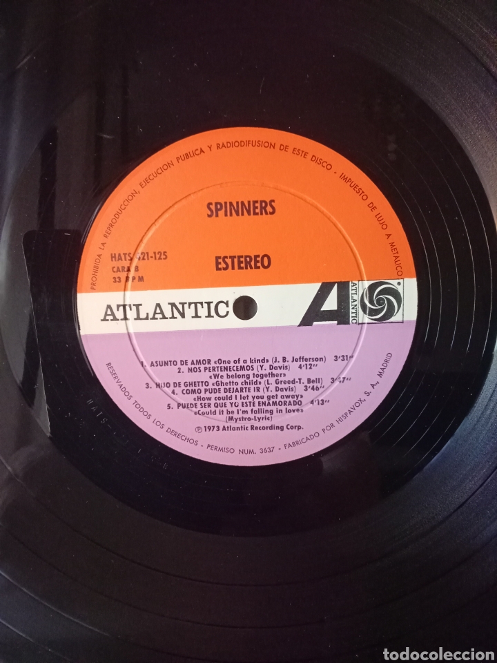 Discos de vinilo: SPINNERS 1973 Original ATLANTIC .Copia Spain Hispavox - Foto 4