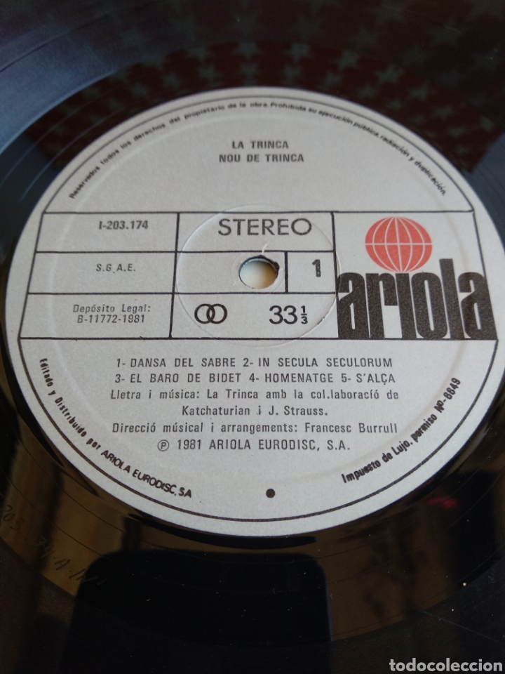 Discos de vinilo: *NOU DE TRINCA. SPAIN. ARIOLA. 1981. LA.2 - Foto 5
