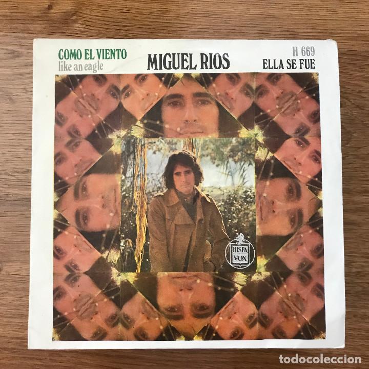 Discos de vinilo: MIGUEL R&Iacute;OS - COMO EL VIENTO - SINGLE HISPAVOX 1970 - Foto 1