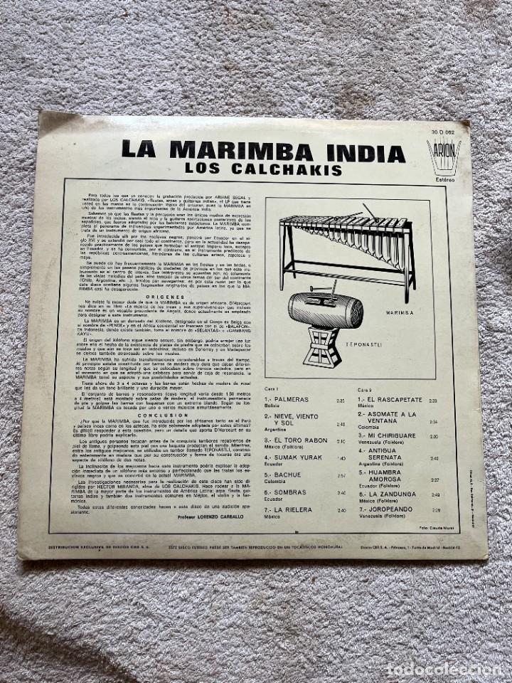 Discos de vinilo: LA MARIMBA INDIA. LOS CALCHAKIS. - Foto 2