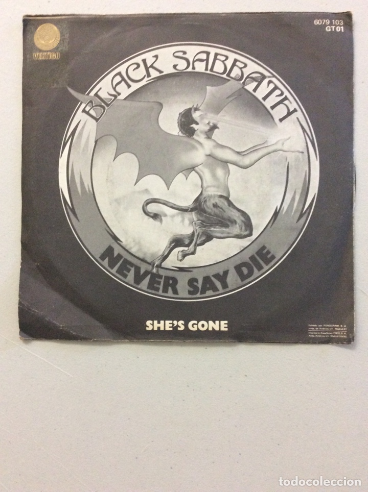 Discos de vinilo: Black Sabbath. Never say die. She&rsquo;s gone. - Foto 2
