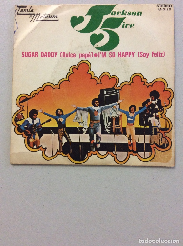 Discos de vinilo: Jackson Five. Sugar daddy. I&rsquo;m so happy. - Foto 1