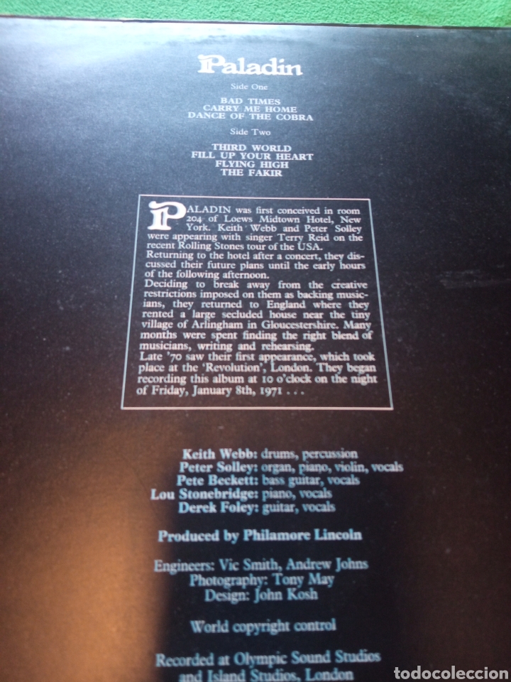 Discos de vinilo: Paladin- Same Vinilo Lp - Foto 4