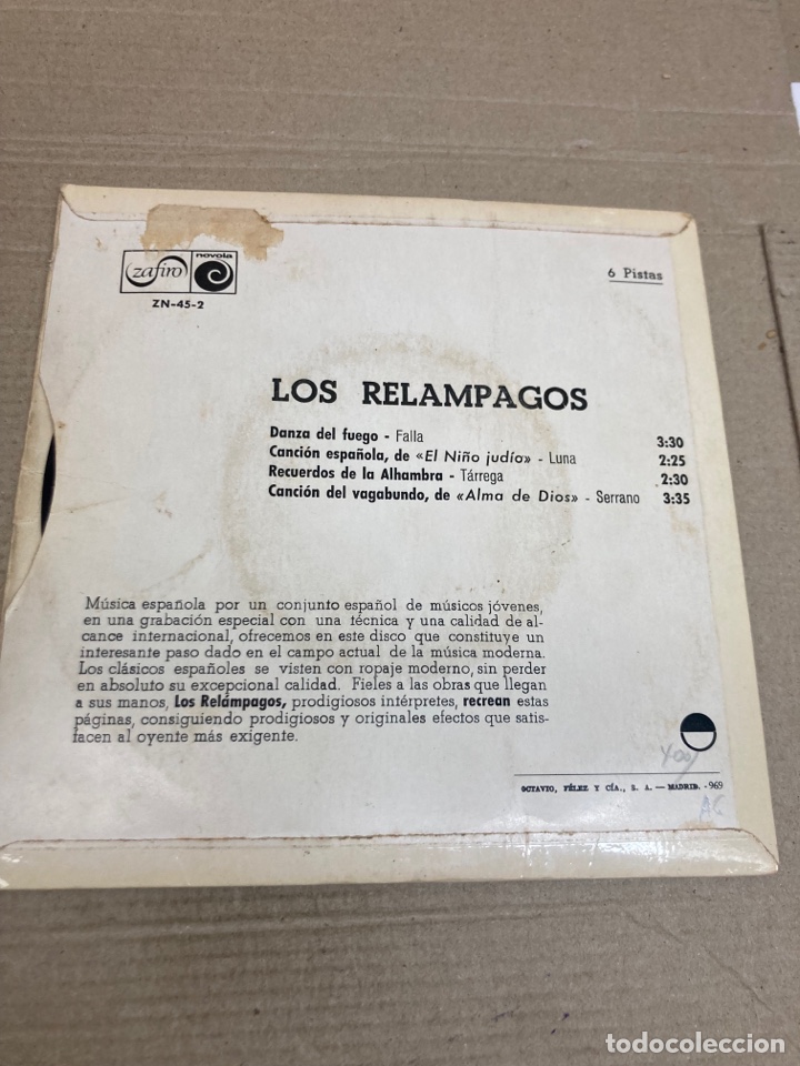 Discos de vinilo: Disco de vinilo Single Los Rel&aacute;mpagos - Foto 2