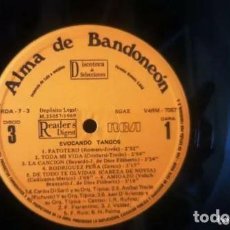 Discos de vinilo: ALMA DE BANDONEON - ANTOLOGÍA DEL TANGO - LP 3 DEL SELLO RCA PARA SELECCIONES DEL AÑO 1.969. Lote 350631709