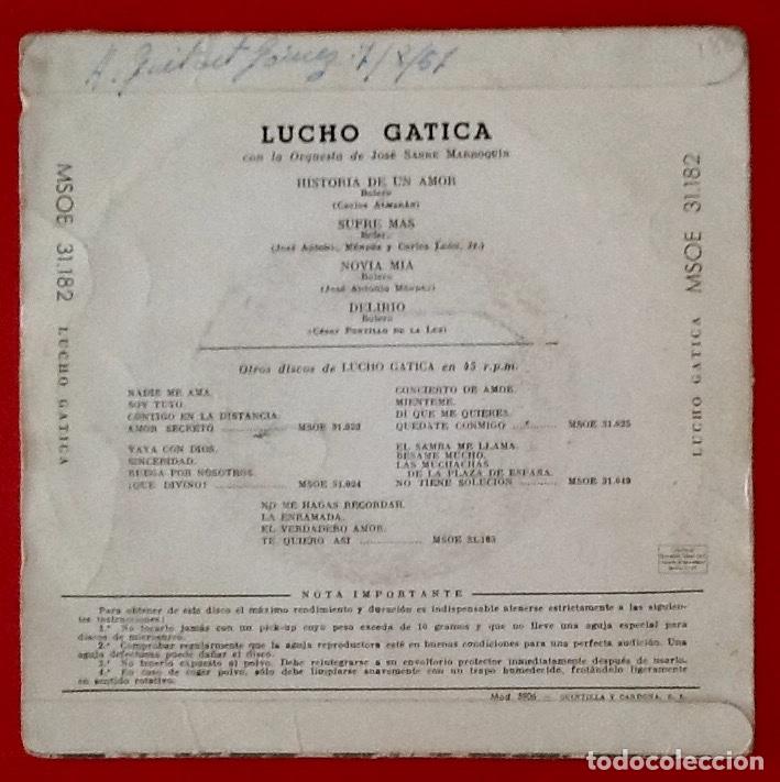 Discos de vinilo: SINGLE. LUCHO GATICA.. ENVIO INCLUIDO. - Foto 2
