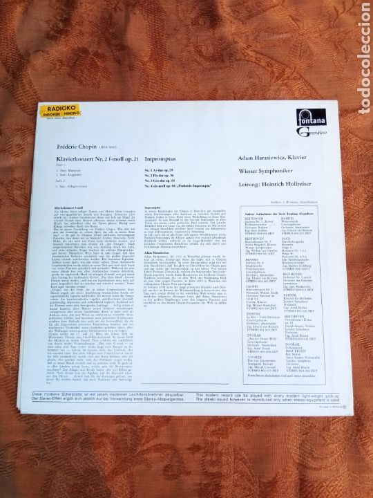 Discos de vinilo: CHOPIN, KLAVIERKONZERT - Foto 2