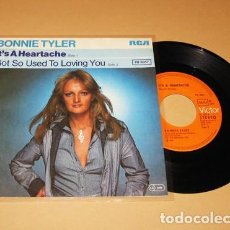 Discos de vinilo: BONNIE TYLER - IT'S A HEARTACHE - SINGLE - 1978 - BALADA Nº1 USA / EUROPA
