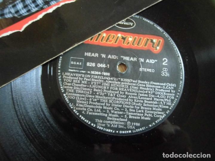 Discos de vinilo: VVAA- Hear&acute;n Aid ( varios hard rock ) - Foto 3