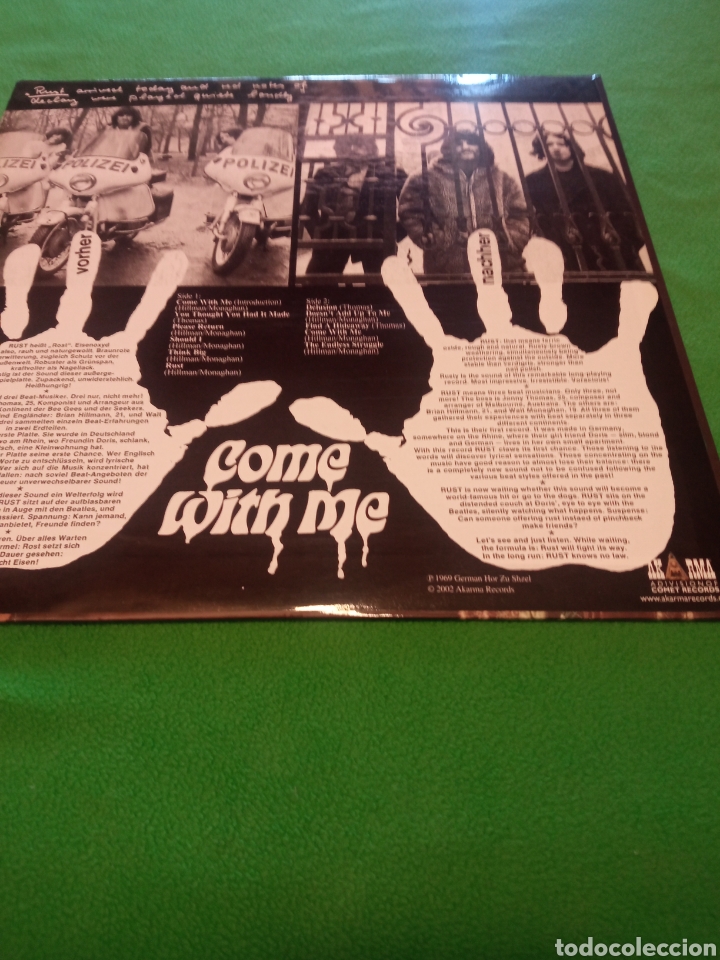 Discos de vinilo: Rust- Come with me Vinilo Lp - Foto 2