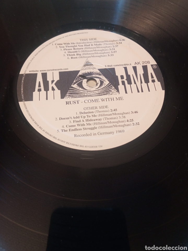 Discos de vinilo: Rust- Come with me Vinilo Lp - Foto 3