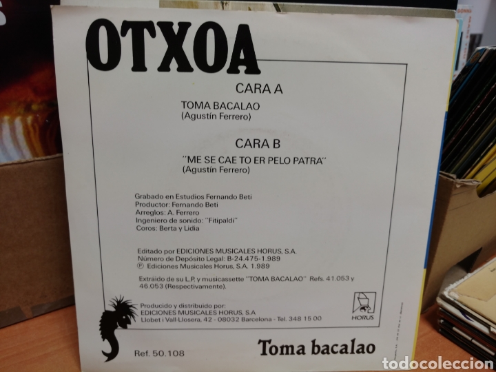 Discos de vinilo: Otxoa - Toma Bacalao (7&rdquo;, Single) - Foto 2