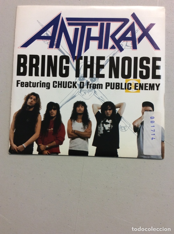 Discos de vinilo: Anthrax. Bring the noise. Featuring Chuck D from Public Enemy. - Foto 1