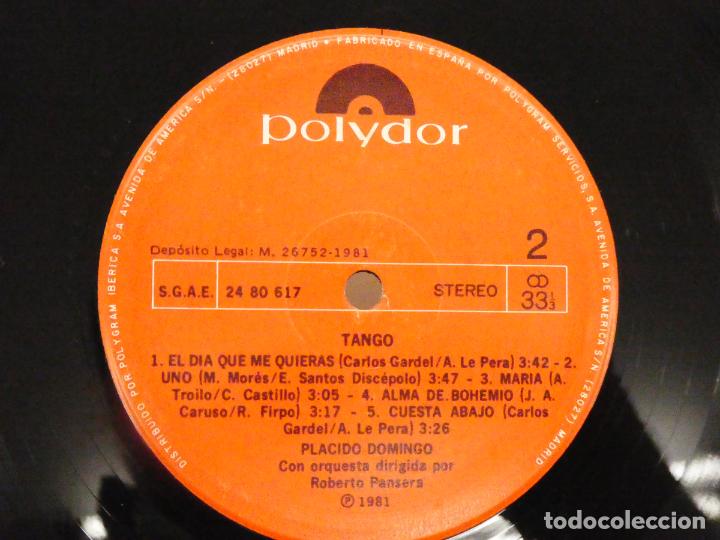 Discos de vinilo: Disco Vinilo PL&Aacute;CIDO DOMINGO. TANGO - Foto 3